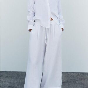 100% linen palazzo pants ZW collection
